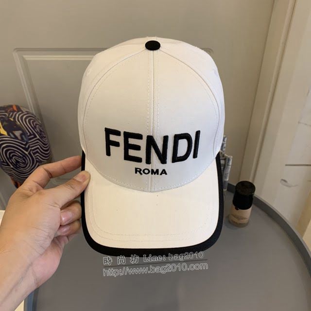 Fendi男女同款帽子 芬迪凹凸大刺繡帽後FF小logo棒球帽鴨舌帽  mm1629